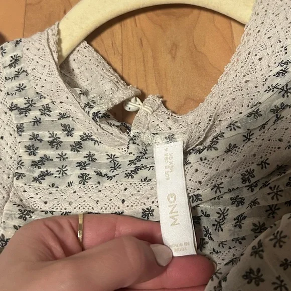 Mango Cream Patterned Blouse - Picture 5 of 6